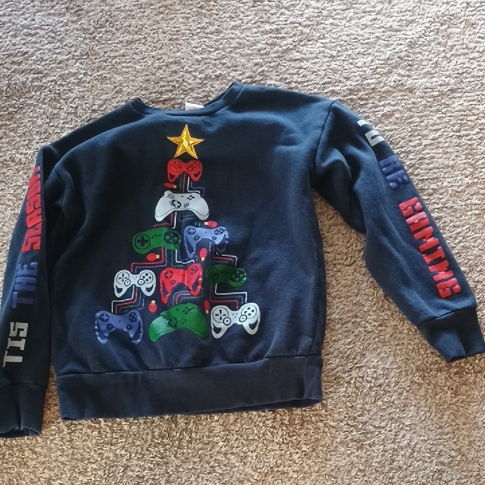 Gaming Controller Christmas Sweatshirt - Navy
